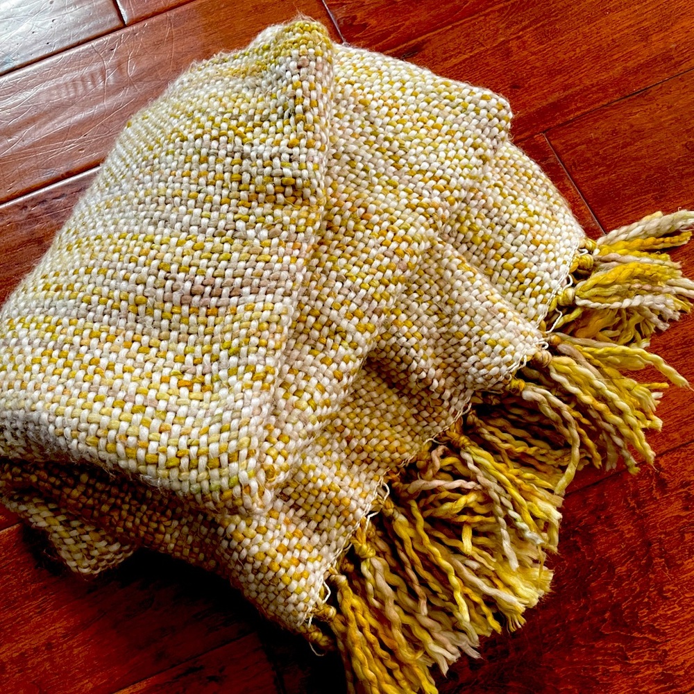 West Elm Marled Basketweave Throw Blanket